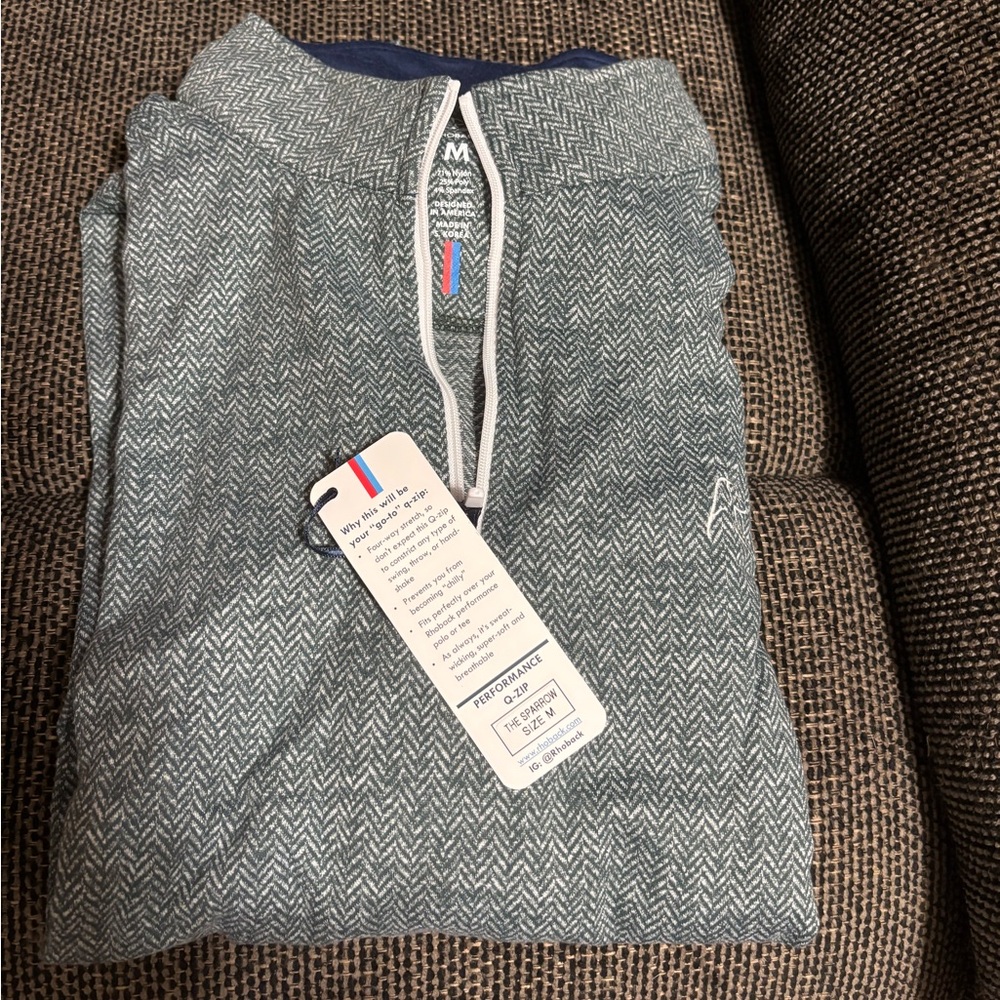 NWT Rhoback q-zip long sleeve shirt